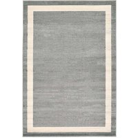 Kurzflor Teppich in Grau und Cremefarben drei Größen von Doncosmo