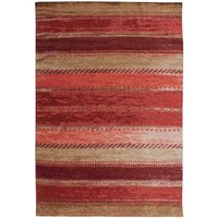 Kurzflor Teppich in Rot und Beige Vintage Design von Doncosmo