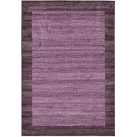 Moderner Kurzflor Teppich in Aubergine-Violett drei Größen von Doncosmo