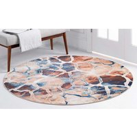 Runder Design Teppich in mehrfarbig 150 cm Durchmesser von Doncosmo