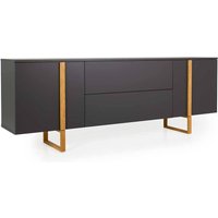 Sideboard in Anthrazit und Eiche Skandi Design von Doncosmo