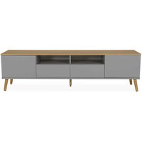 TV Möbel in Grau und Eiche furniert Skandi Design von Doncosmo