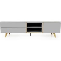 TV Sideboard in Grau und Eiche 210 cm breit von Doncosmo