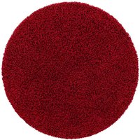 Teppich Hochflor Shaggy in Rot 120 cm und 150 cm rund von Doncosmo