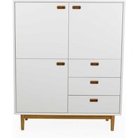 Wohnzimmer Highboard in Weiß und Eiche Skandi Design von Doncosmo