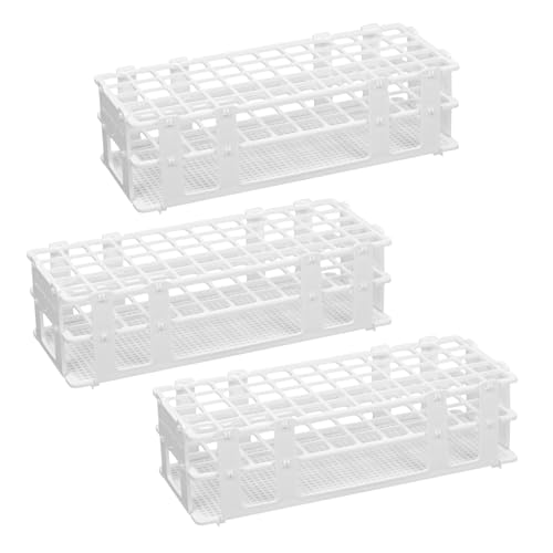 Röhrchenständer,Reagenzglas Rack,3 Stück Kunststoff Labor-Reagenzglasgestell für Röhrchen,abnehmbare Zentrifugenröhrchenständer für Labor,Gewerbe,Wissenschaft,Industrie (16 mm 60 Löcher) von Dondeen