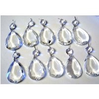 Ausgezeichnete Qualität 2 "Chandelier Crystal Teardrops Set Von Ten | 10 von DondiLights