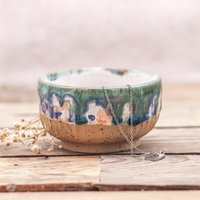 Schale | Handgemachte Keramik Einzigartig Bunt Regenbogen/Weiß Handgetöpferte Auf Der Töpferscheibe Steinzeug von DondoDesignPottery