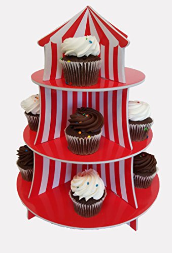 Cupcake-Ständer, 3 Etagen, Cupcake-Ständer, Cupcake-Servierhalter (Karneval) von Dondor