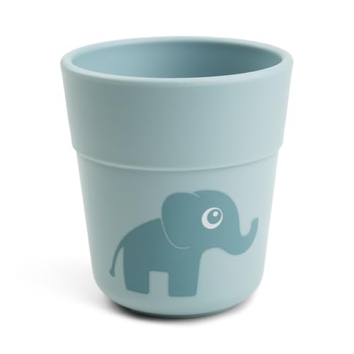 Done by Deer Foodie mini Trinkbecher Elphee Blau – Der Kinderbecher hat die idealen Größen für kleine Hände, Ø6,5xH7cm - Plastikbecher aus 100% PP in Lebensmittelqualität (135 ml) von Done by Deer