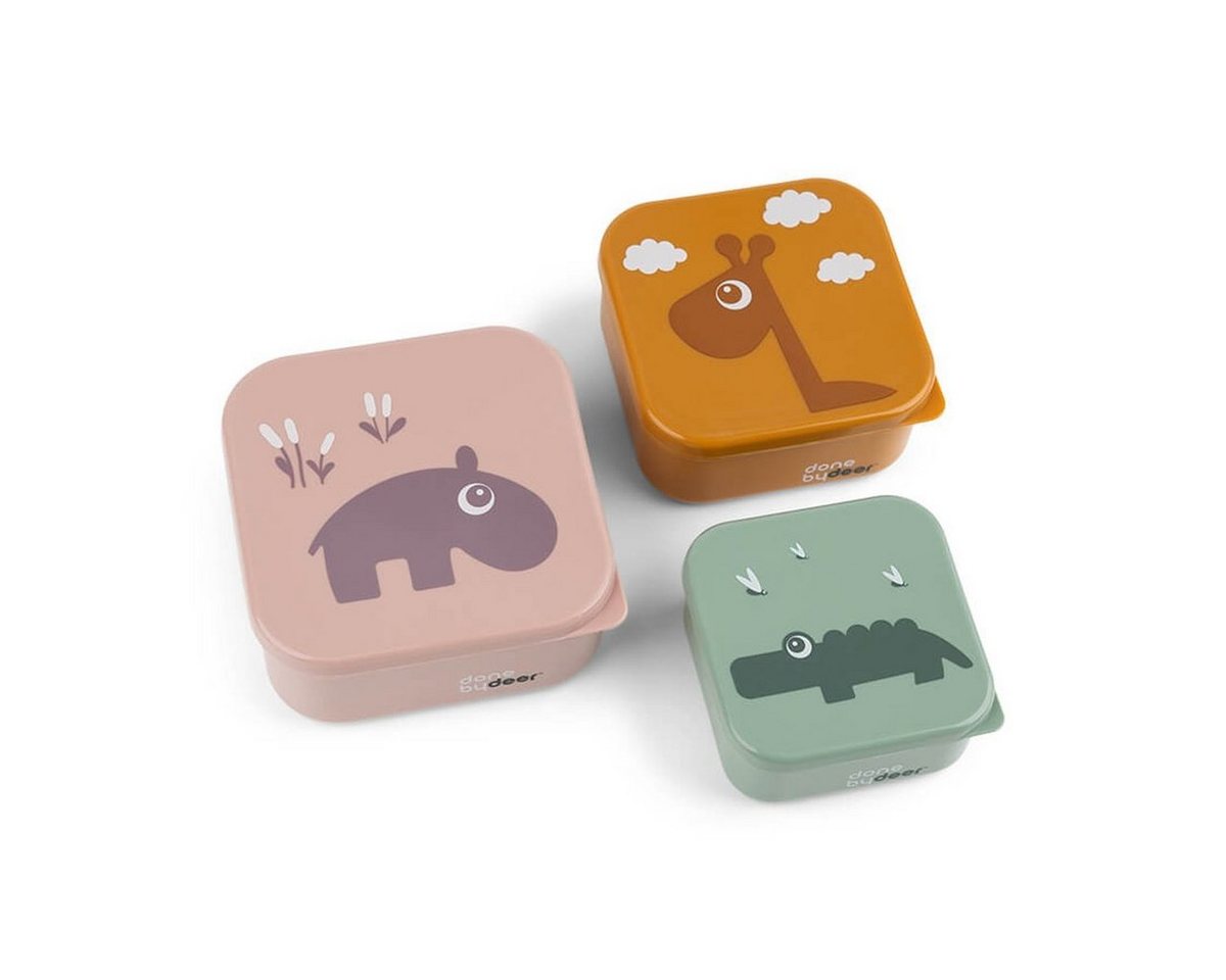 Done by Deer Lunchbox Brotbox Set Deer friends Powder Brotdose Vesperdose Kinder von Done by Deer