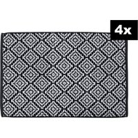 done. Badematte "DAILY SHAPES Boho 4er-Set" Höhe 5 mm fußbodenheizungsgeeignet Badvorleger aus 100% Baumwolle, Jacquardgewebt von Done.