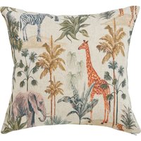 done. Kissenhülle "Animals" Beidseitig bedruckte Kissenhülle aus Canvas-Stoff mit Leinenanteil von Done.