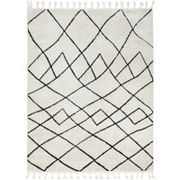 done. Teppich "LAKE", rechteckig, 10 mm Höhe, modernes Scandi Design, Hoch-Tief Effekt, mit Fransen von Done.