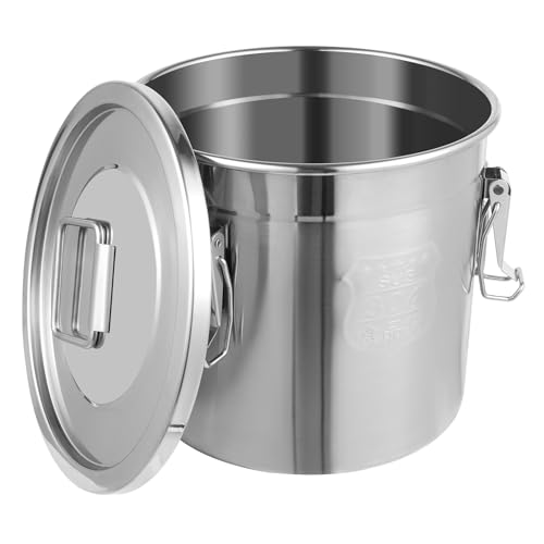 Donened -12L Edelstahlbehälter mit Deckel, Küchengetreidebehälter, Getreidebehälter Küche, Edelstahl Eimer Mehlbehälter für Reis, Mehl, Getreide usw Donened -12L Edelstahlbehälter mit Deckel, Küchengetreidebehälter, Getreidebehälter Küche, Edelstahl Eimer Mehlbehälter für Reis, Mehl, Getreide usw von Donened