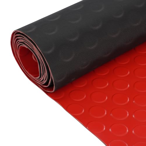 Donened - 2 x 1m Bodenschutzmatte, Antirutschmatte, Stärke 2.3mm, Achützt den Boden, für Innen und Außen (Rot) von Donened
