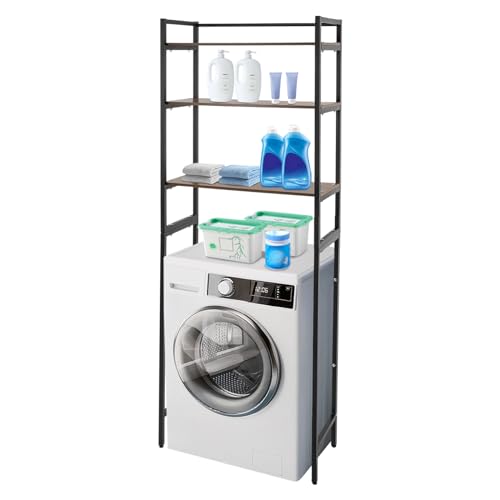 Donened - Badezimmer Platzsparer, 3 Regal Aufbewahrungsorganisator, über dem Waschmaschinenregal, Badezimmer Eckständer, Badezimmer Turm Regal, 69 x 30 x 181cm von Donened