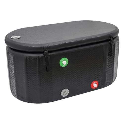 Donened - Eisbad Badewanne, Large Aufblasbare Badewanne, Erwachsene Eisbaden, Mobile & Tonne Freistehende Ice Tub, für Innenräumen & Freien (132 * 70 * 62cm) von Donened