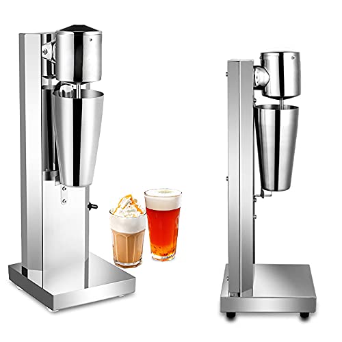 Donened Elektrischer Standmixer für Milchshakes, 180W Reiner Kupfermotor Smoothie Maker 2-Gänge, Silber von Donened