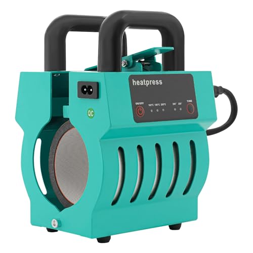 Donened - Mini Tassenpresse, 350W Tassenpresse Maschine Heißpresse, Heater Bedrucken, Temperaturbereich 160/180/200℃, Mug Presse für 10-11oz Tassen (Blau) von Donened