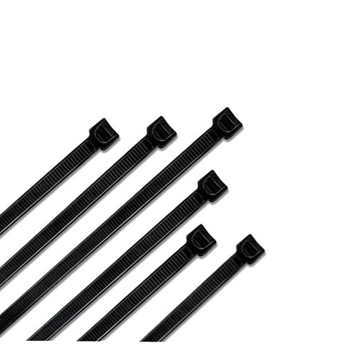 100 Stück Kabelbinder, strapazierfähig, 38,1 cm, aus Kunststoff, verstellbar, super starke Kunststoffbinder, Zugfestigkeit von 22,7 kg, geeignet für den Innen- und Außenbereich (Schwarz) von DongAi
