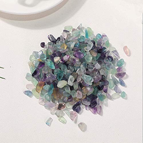DongAi Fluorit zerkleinerter Stein natürlicher Kristall Quarz Blatt verwendet für Aquarium Kies Meer Glas Stein Sand Fisch Schildkröte Tank Luftpflanzen Dekoration (0,46kg) von DongAi
