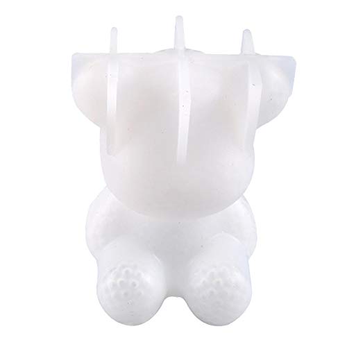 3D Teddybär Silikonform - 3D Bär Epoxidharz Formen - Silikonformen Fondant - Silikon Tier Eiswürfelform - DIY Seifenform Kerzenform für Eiswürfel, Schokolade, Gummi, Kuchen Cupcake Topper Dekor Backen von Dongzhi