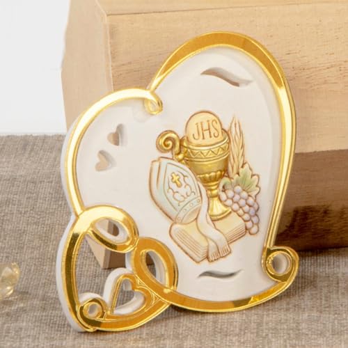 Doni Bomboniere Taufe 8 Stück Heilige Ikone in Form eines Heiligen Heiligen Symbols Erstkommunion Konfirmation Hochzeit Künstlerisch Jesus Region Sakrament Liebe Zärtlichkeit Herz mit Bild in der von Doni Bomboniere