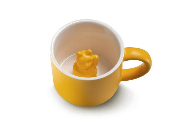 Donkey Products Becher Tasse Maneki Neko / Glückskatze gelb, Porzellan Donkey Products Becher Tasse Maneki Neko / Glückskatze gelb, Porzellan von Donkey Products