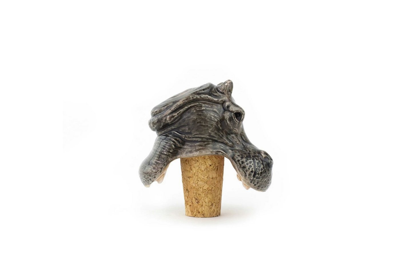 Donkey Products Flaschenverschluss Donkey Hungry Hippo Weinstopper grau von Donkey Products