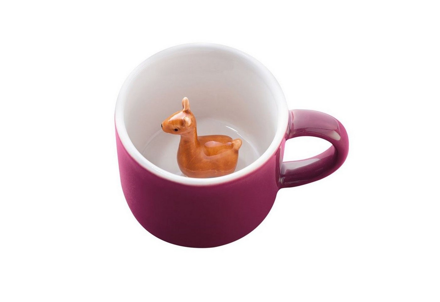 Donkey Products Tasse Tasse Anna mit Alpaka lila 210343, Porzellan von Donkey Products