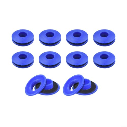 10 Stück Kunststoff-Ösen, Kunststoff-Schnappösen, selbstdichtendes Schnappösen-Set (10 Stück, blau) von Donkivvy