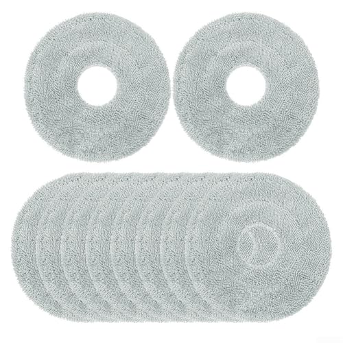 10 Stück Mikrofaser-Wischmopp-Pads, Ersatz-Mopp-Tuch, passend für JONR T5/T5 Pro Roboter-Staubsauger, waschbare Wischtücher Reinigungspads (10 Stück) von Donkivvy