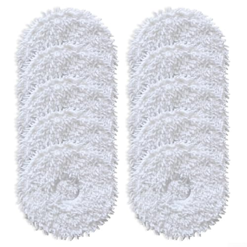 10 Stück Mikrofaser-Wischmopp-Pads, passend für Eureka J12 Ultra/für MIDEA V12 Roboter-Staubsauger-Teile Zubehör (10 Stück) von Donkivvy