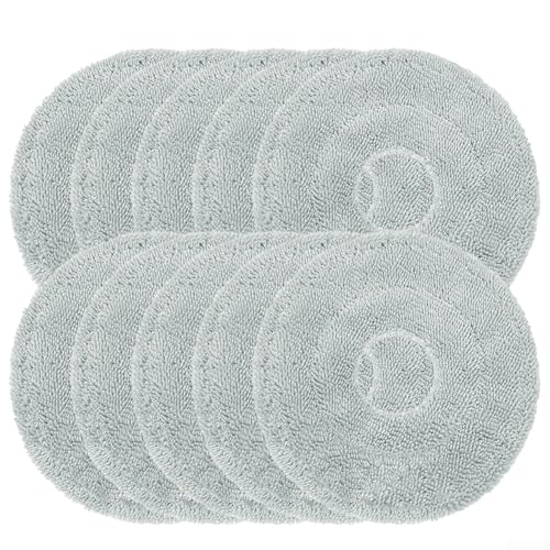 10 Stück Mikrofaser-Wischmopp-Pads, passend für JONR P20-Pro Roboter-Staubsauger, waschbare wiederverwendbare Wischpads (10 Stück) von Donkivvy