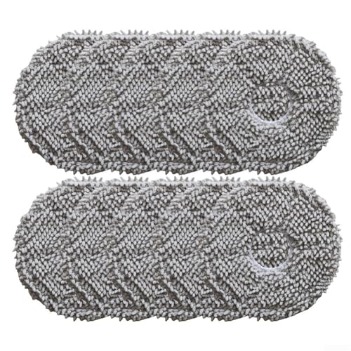 10 Stück Mikrofaser-Wischtuch-Pads, Ersatz-Mopp-Tuch, passend für Conga 20090 ProAI InfinitySoap Cut & Spa, passend für Polaris PVCRAC 7790 Wi-Fi Heimstaubsauger-Zubehör (10 Stück) von Donkivvy
