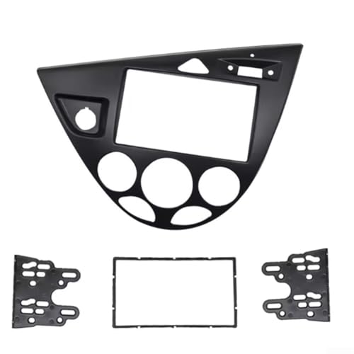 2-DIN-Instrumenten-Radio-Panel-Rahmen passend für Ford Focus Fiesta 1998 2000 2006, entworfen für einfache Installation in Linkslenker-Fahrzeugen (mattschwarz) von Donkivvy