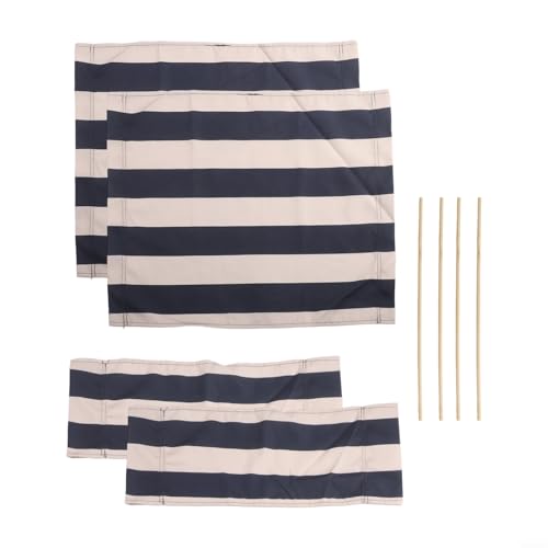 2er-Set Regiestuhlbezüge, Ersatz-Sitzbezug aus Segeltuch, Sitz und Rückenlehne, passend für lässige Klappstuhl, Zuhause, Garten, Innen- und Außenbereich, Zubehör (2 Set) von Donkivvy