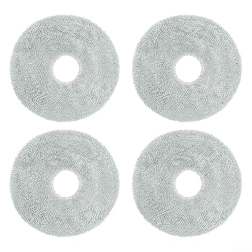 4 Stück Mikrofaser-Wischmopp-Pads, Ersatz-Mopp-Tuch passend für Mijia M40 D110CN M40S OV31CN Roboter-Staubsauger, waschbare wiederverwendbare Wischtuch-Pads (4 Stück) von Donkivvy