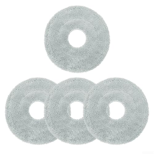 4 Stück Mikrofaser-Wischmopp-Pads, Ersatz-Mopptuch passend für JONR T5/T5 Pro Roboter-Staubsauger, waschbare Wischtücher Reinigungspads (4 Stück) von Donkivvy