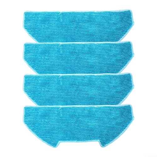 4 Stück Mikrofaser-Wischtuch-Pads, Ersatz-Mopptücher für Redkey R10 Roboter-Staubsauger-Teile Zubehör (4) von Donkivvy