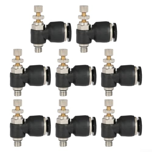 8 Stück Luftstrom-Kontrollverbinder Push To Connect Pneumatisches Kugelhahn SL6-M5 Pneumatisches Push-On Zubehör Schwarz 8 Stück Luftstrom-Kontrollverbinder Push To Connect Pneumatisches Kugelhahn SL6-M5 Pneumatisches Push-On Zubehör Schwarz von Donkivvy
