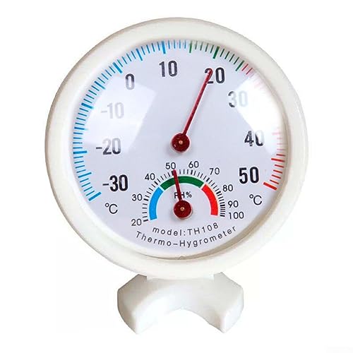 Donkivvy 2in1 Hygrometer Innen Analog & Thermometer| Hygrometer Analog & Thermometer Analog | Luftfeuchtigkeitsmesser innen für Ihr gesundes Raumklima white von Donkivvy