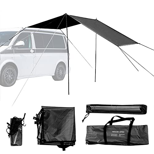 Donkivvy Sonnensegel für Wohnmobile, Wohnmobile, Wohnmobile, Wohnmobile, Wohnwagen, 300 x 200 cm, Schwarz von Donkivvy