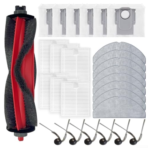 Ersatzteile Zubehör für Roborock Q7T+/Q7 M5+/Q7 TF+/Q7 L5+/Q7B+ Roboter-Staubsauger – inklusive Hauptbürste, Wischtücher, Hepa-Filter, Staubbeutel, Seitenbürsten (29 Stück) von Donkivvy