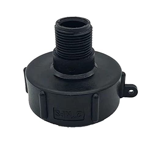 IBC Tote Drain Adapter 275 330 G, IBC Tote Drain Adapter Fittings, NPS 5,1 cm Feingewinde auf 3/4 Zoll Außengewindeanschluss für IBC Tankventil und Gartenschlauch von Donkivvy