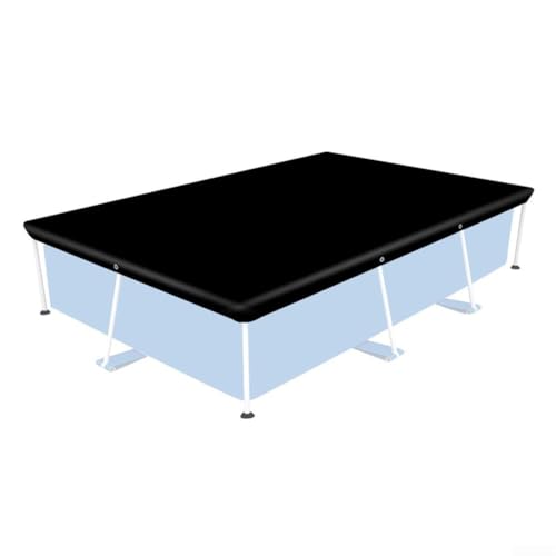 Rechteckige Poolabdeckung, wasserdicht, 210D-Oxford-Gewebe, passend für rechteckige/ovale oberirdische Schwimmbäder (300 x 201 cm) von Donkivvy