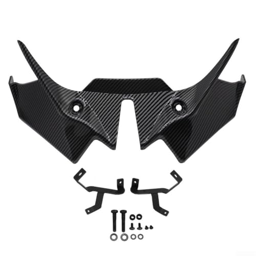 Verkleidung Deflektor Abdeckung passend für Kawasaki Z650 2020–2024 – Unterlippe stabilisierender Flügelverkleidungsabweiser einfache Snap-On-Installation (Carbon) von Donkivvy