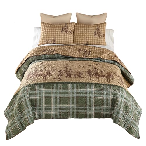 Donna Sharp Queen-Bettwäsche-Set, 3-teilig, Fichte, Trail Lodge, Steppdecken für Schlafzimmer, Queen-Size-Betten und zwei Standard-Kissenbezüge, maschinenwaschbar Donna Sharp Queen-Bettwäsche-Set, 3-teilig, Fichte, Trail Lodge, Steppdecken für Schlafzimmer, Queen-Size-Betten und zwei Standard-Kissenbezüge, maschinenwaschbar von Donna Sharp