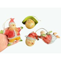 Set Von 4 Großen Schneemänner Weihnachtsschmuck, Vintage Schneemann Ornament, Weihnachten Sammlung Liebhaber Geschenk Sofortige Sammlung von DonnitaLovesVintage